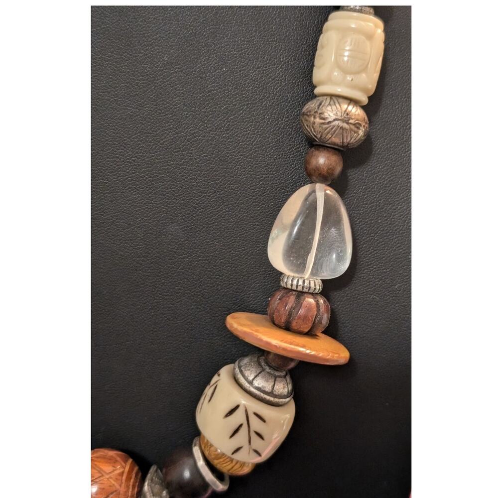 Coldwater Creek Tribal Chunky Mixed Bead Necklace - Picture 5 of 8